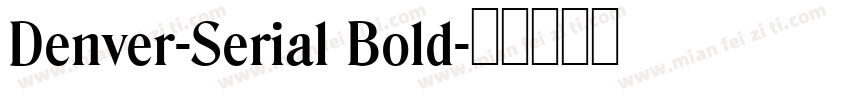 Denver-Serial Bold字体转换